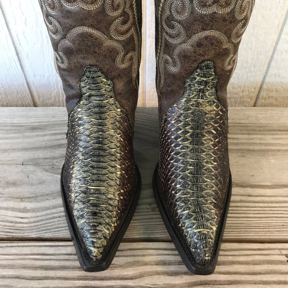 Corral Triad Python Womens Chestnut Brown And Min… - image 4